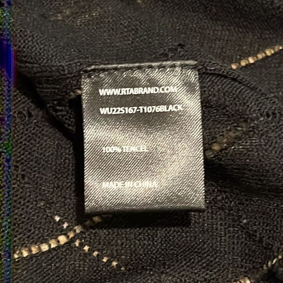 NWT RTA Avalon Open Argyle Sweater Black XS - Picture 12 of 14